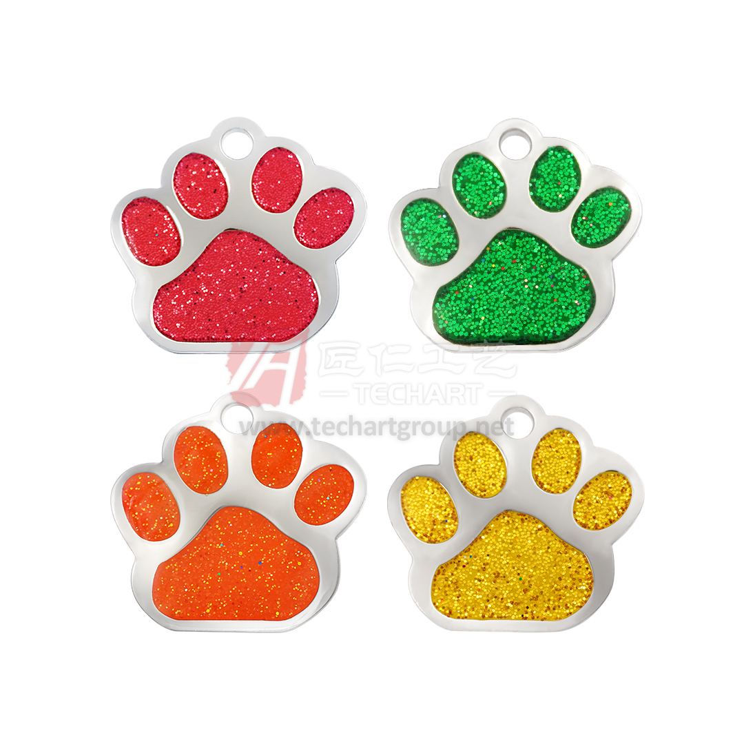 Various Glittering colors Pet Tags.jpg