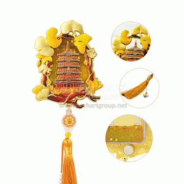 Elegant Tassel Metal Fridge Magnets for Travel & Cultural Keepsakes