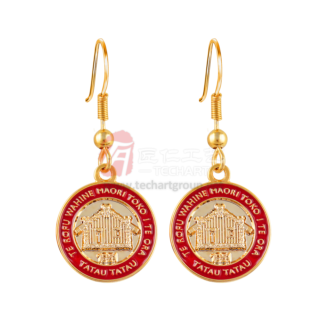 Soft Enamel Gold - Plated Earrings .jpg