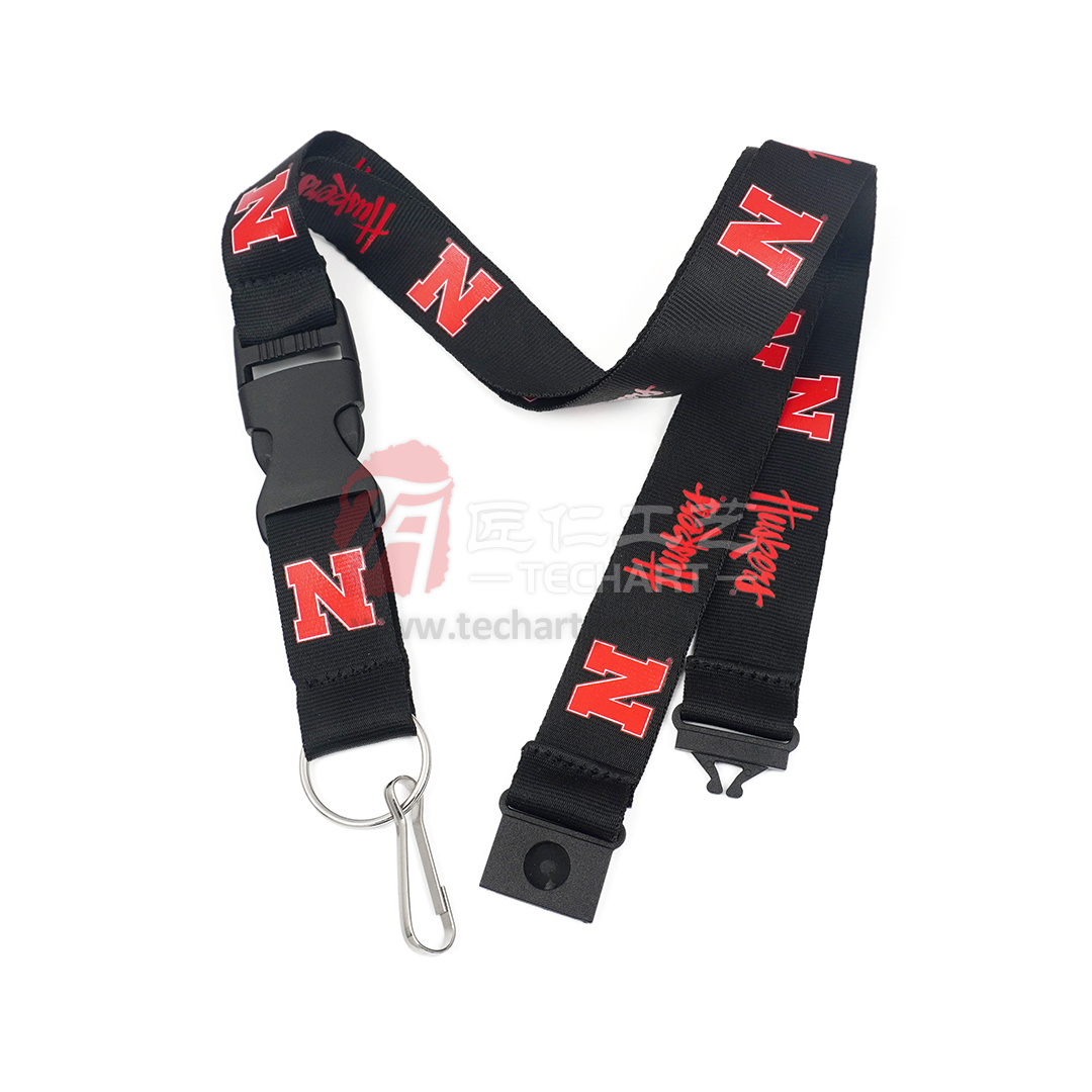 Black nylon lanyard with buckle.jpg