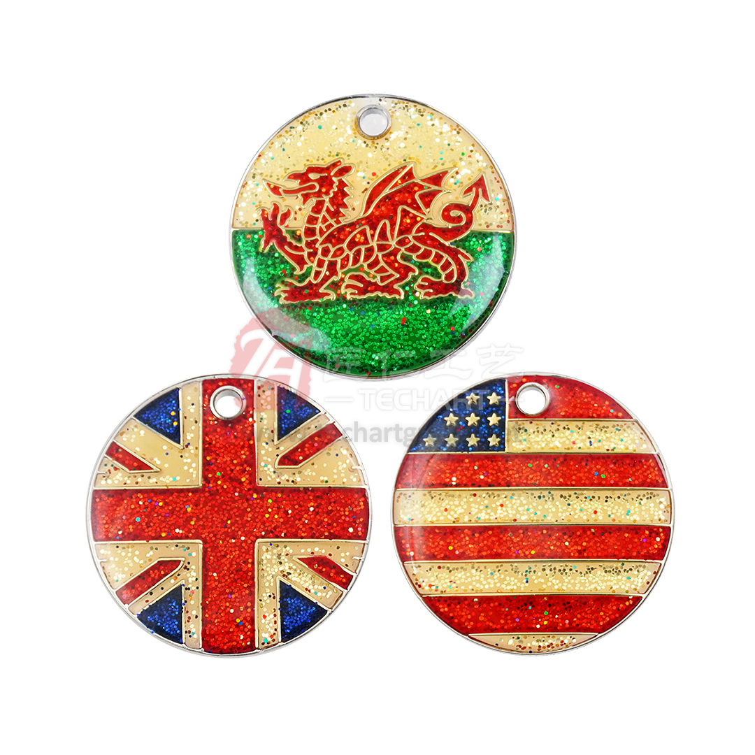 custom glitters Flag - themed Pet Tags.jpg
