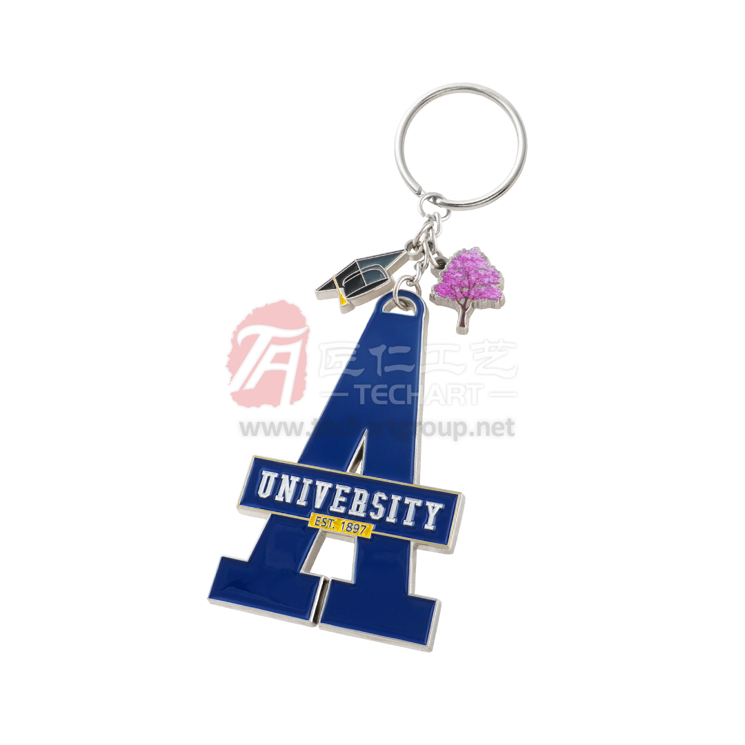 University Metal Keychain with Charms.jpg