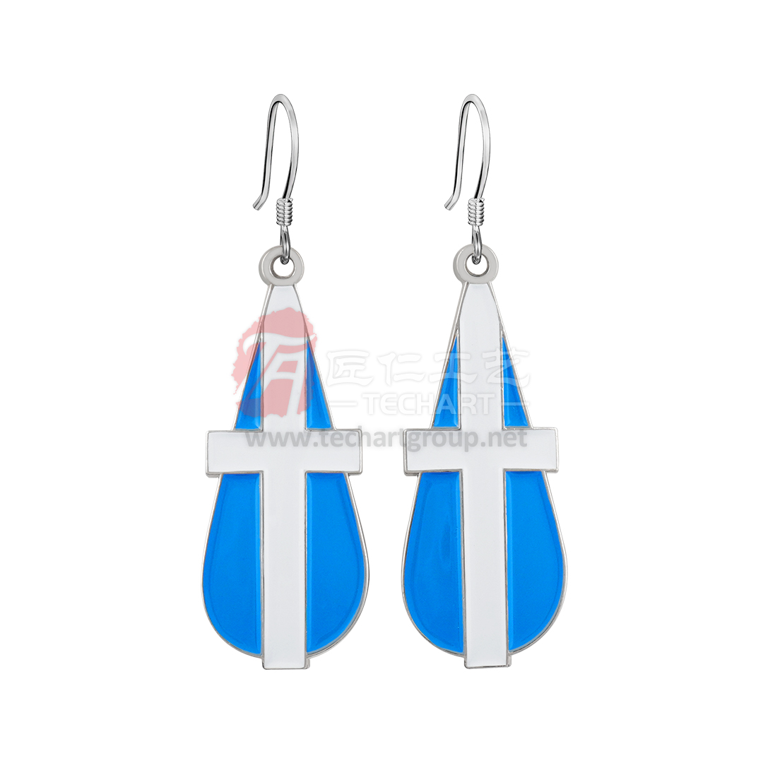 Custom - made Metal soft Enamel Earrings .jpg