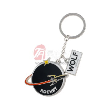 Custom Metal Keychain With Imitation Hard Enamel