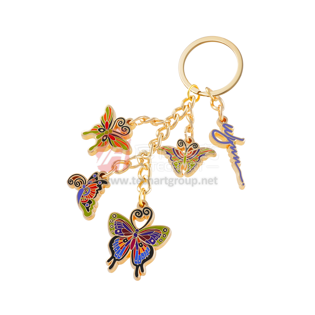 Travel Metal Keychain with Charm.jpg