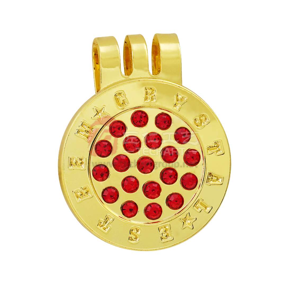 Metal Rhinestone Golf Hat Clip .jpg