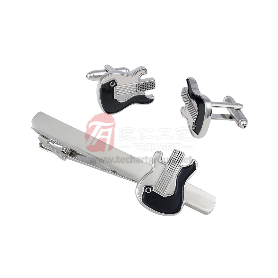 Guitar - shaped tie bars and cufflinks .jpg