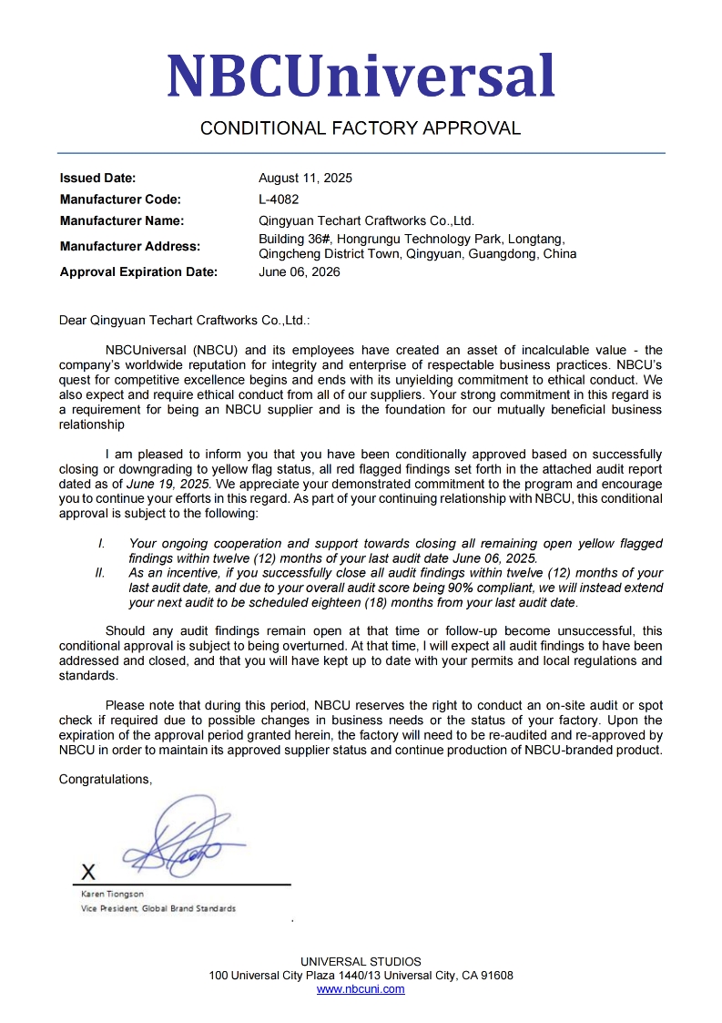 L-4082 Qingyuan Techart Craftworks Co