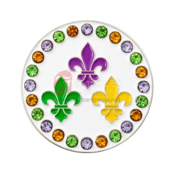 Customized Golf Ball Markers with Rhinestone