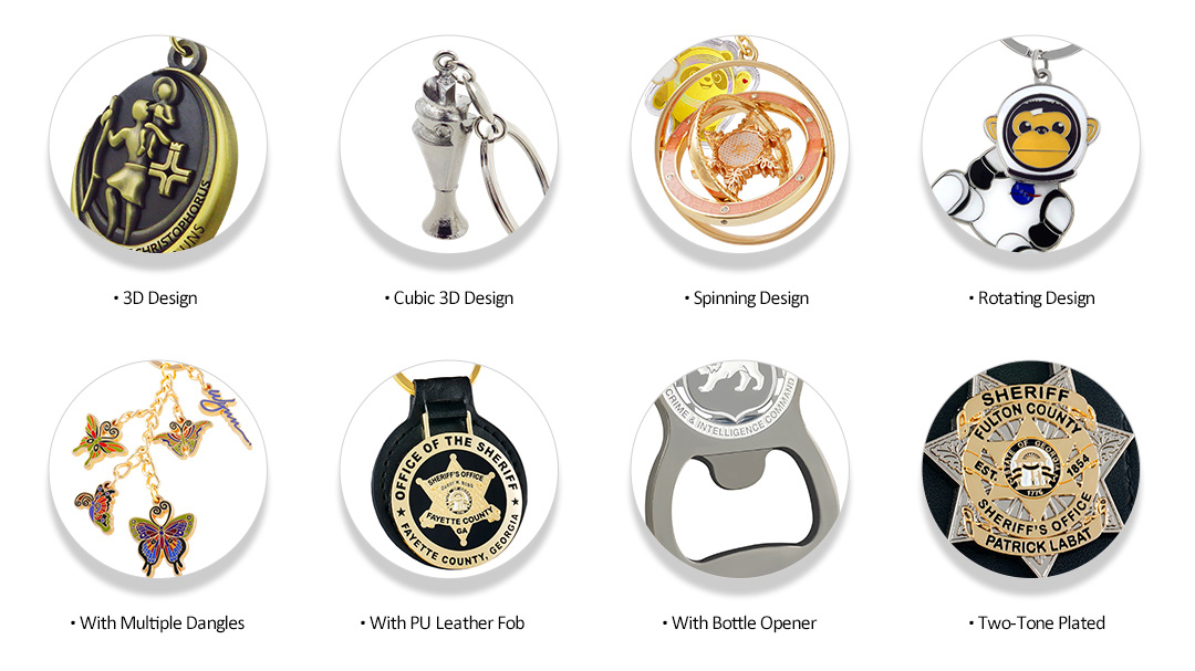 Metal Key Chains (3)