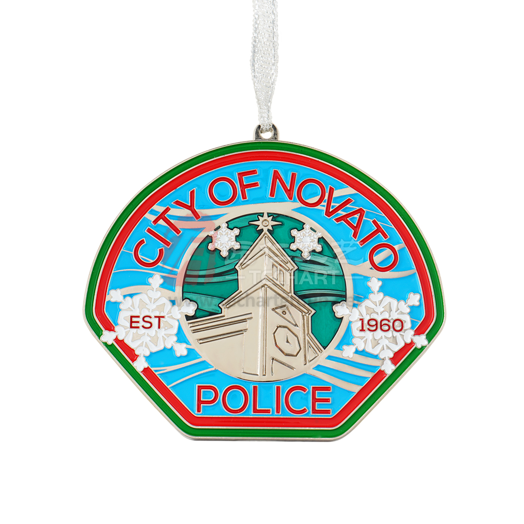 City of Novato Police Metal Ornament  .jpg