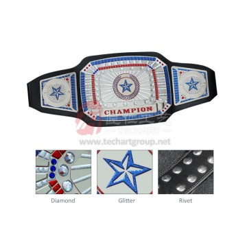 Custom Champion Belt With Rhinestone