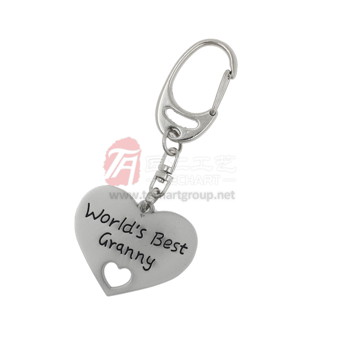 Heart shaped zinc alloy keychain .jpg